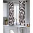 thumbnail image 5 of Leopard Printed Sheer Curtains 45 Inch Length 2 Panels Set for Living Room/Bedroom, Farmhouse Vintage Animals Black Grey Kitchen Curtains Grommet Semi-Sheer Curtains Window Treatments 42"x45"x2, 5 of 7