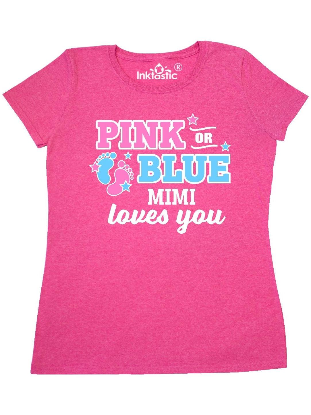 INKtastic - Pink or Blue Mimi Loves You Women's T-Shirt - Walmart.com ...