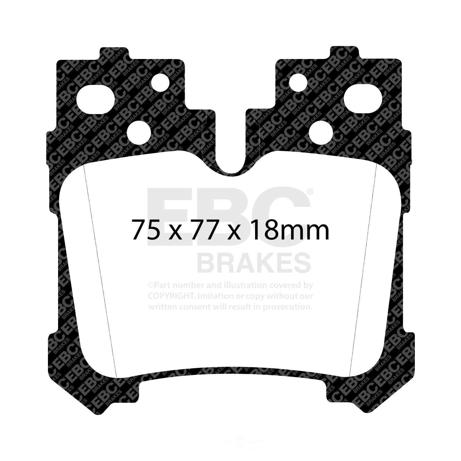 EBC Brakes Redstuff Premium Fast Street Pad For All Engine Sizes Fits select: 2007-2023 LEXUS LS