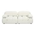 thumbnail image 3 of Marcel 72.5" Bubble Modular Modern 2-Piece Loveseat Sofa, Ivory White Boucle, 3 of 8
