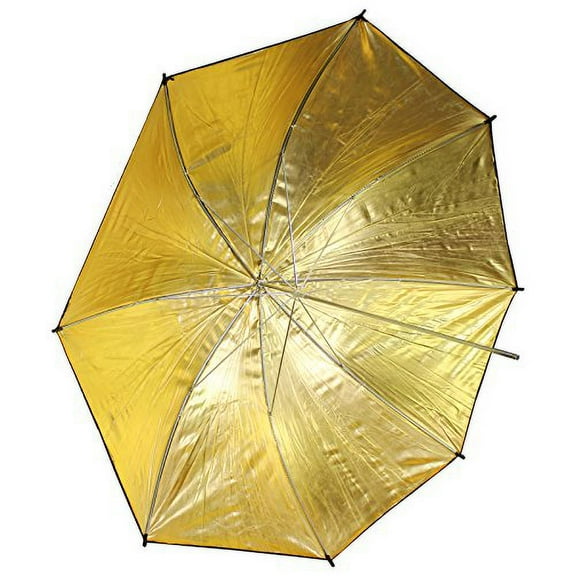 BlueDot Trading Photo Umb, Gold & Black, 43" Lighting Umbrella Double Layered, Extra Large 43" (Gold/Black)