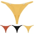 thumbnail image 5 of Womens Sexy Seamless ice silk Low-waist Metal buckle Underwear T-pants Thong, 5 of 7