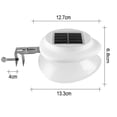 thumbnail image 2 of Paquete de 2 luces solares para canalones, 9 LED brillantes, luces de seguridad inalámbricas impermeables, luz para valla para jardín al aire libre, pared, cubierta de patio, 2 of 7