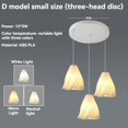 thumbnail image 5 of Lámpara de Techo con Diseño de Ondas de 3 Luces Impresas en 3D para Dormitorio, Cocina, Isla, Sala de Estar D, 5 of 5