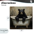 thumbnail image 4 of Stupell Industries Rustic Lodge Black Bear Bath Time Canvas Art, 17 x 17, by Tina LeCour, 4 of 8