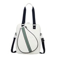 thumbnail image 2 of DYNWAVECA Tennis Bag Water Resistant Racquet Holder Practical Pouch Fashion Professional Tennis Racket Bag for Outdoor Travel Beginners white crossbody, 2 of 9