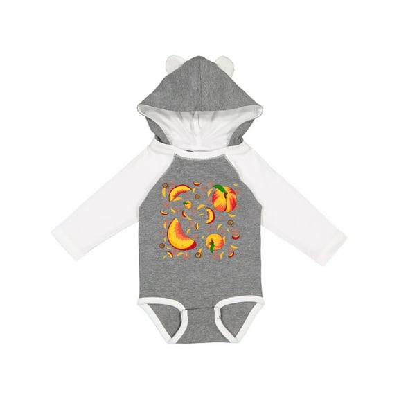 Inktastic Peach Fruit Party Boys or Girls Long Sleeve Baby Bodysuit