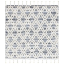SAFAVIEH Natura Ruadhan Diamond Area Rug, Ivory/Blue, 6' x 6' Square