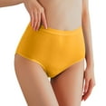 thumbnail image 2 of Polyester Soft Casual Underwear, Yellow Low Waist Underwear, Women's High Waist Underpants Abdomen Suppressing Hip Lifting Body Shaping Large Size Middle Aged andElderly Mothers' Underpants, M, 2 of 4