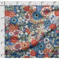 thumbnail image 2 of Soimoi Chinese Floral Print, Silk Fabric, Decor Sewing Fabric by The Yard 42 Inch Wide,Decorative Fabric for Shirts Suits Ties, Blue, 2 of 5