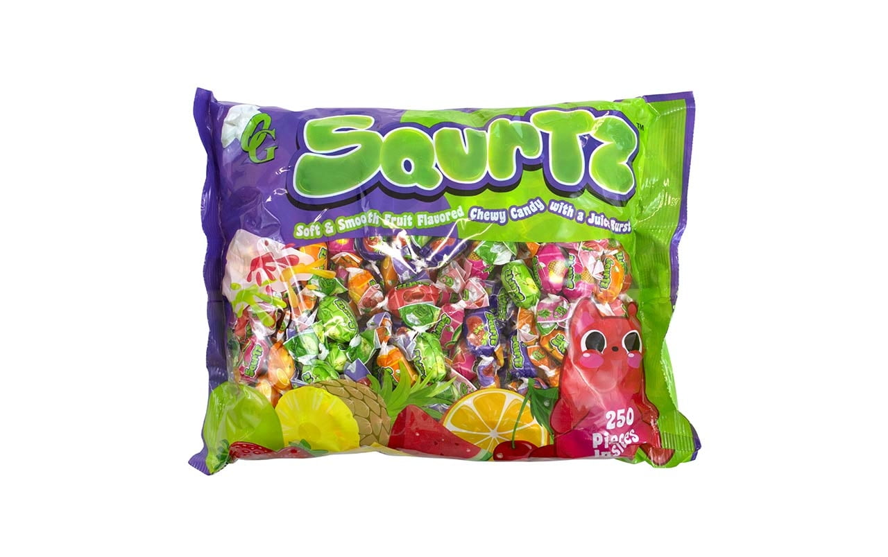 D/Original Gourmet Squirtz Chewy Candy w/ a Juice Burst, 35.3 oz, 2