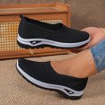 thumbnail image 4 of Rokment Womens Orthopedic Walking Running Slip on Sock Shoes Comfortable Knit Arch Support Nonslip Work Nurses Nursing Tennis Sneakers Black Size 6, 4 of 8
