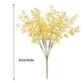 thumbnail image 6 of Artificial Plant Leaf Bouquet Simulation Leaves Branch Home Decor Plastic Cloth Fake Plant, Champagne, 6 of 9