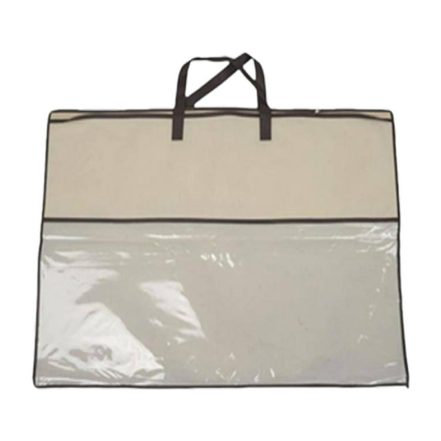 Bolsa organizadora de ropa, mantas, transparente, con cremallera, ahorra espacio. 45 x 45 cm