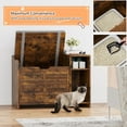 thumbnail image 4 of Ataucjin Hidden Cat Litter Box Furniture Enclosure with Top Opening&Scratching Mat, Indoor Cat Box Cabinet, Wooden Cat Washroom/House, Cat Litter Box Furniture with Sleek Design Litter Box Enclosure,, 4 of 9