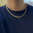 thumbnail image 2 of 14K Gold Plated Italy 925 Sterling Silver Diamond Cut Cuban Chain Necklace 20" inch 5MM Thick, 2 of 12