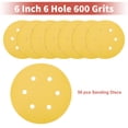 thumbnail image 4 of Unique Bargains 6 Inch 6 Hole Sanding Discs Round Hook and Loop Sandpaper 600 Grits - 50 PCS, 4 of 8