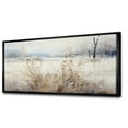 thumbnail image 2 of Designart "Winter Meadow View A Scene of Calmness I" Extra Large Landscapes Framed Wall Art - Traditional Grey Meadow Living Room Framed Canvas Art, 2 of 6