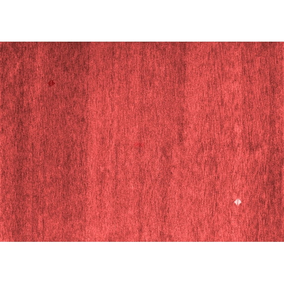 Ahgly Company Indoor Rectangle Abstract Red Contemporary Area Rugs, 2' x 4'