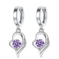 thumbnail image 1 of 1 par de pendientes de aro con colgante de corazón estéticos para madre, fecha de boda, joyería artística de moda, accesorios de regalo para Ropa, zapatos y accesorios Miscelánea Violeta Minnieouse AP010500-04B, 1 of 6