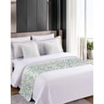 thumbnail image 4 of Xipuska Pastoral Botanical Bed Runners for King Size Bed, Decorative Bed Throws for Foot of Bed, Colorful Summer Leaves Country Bed Runner Sofa Throw Bedding Scarf Protector Slipcover for Bedroom, 4 of 6