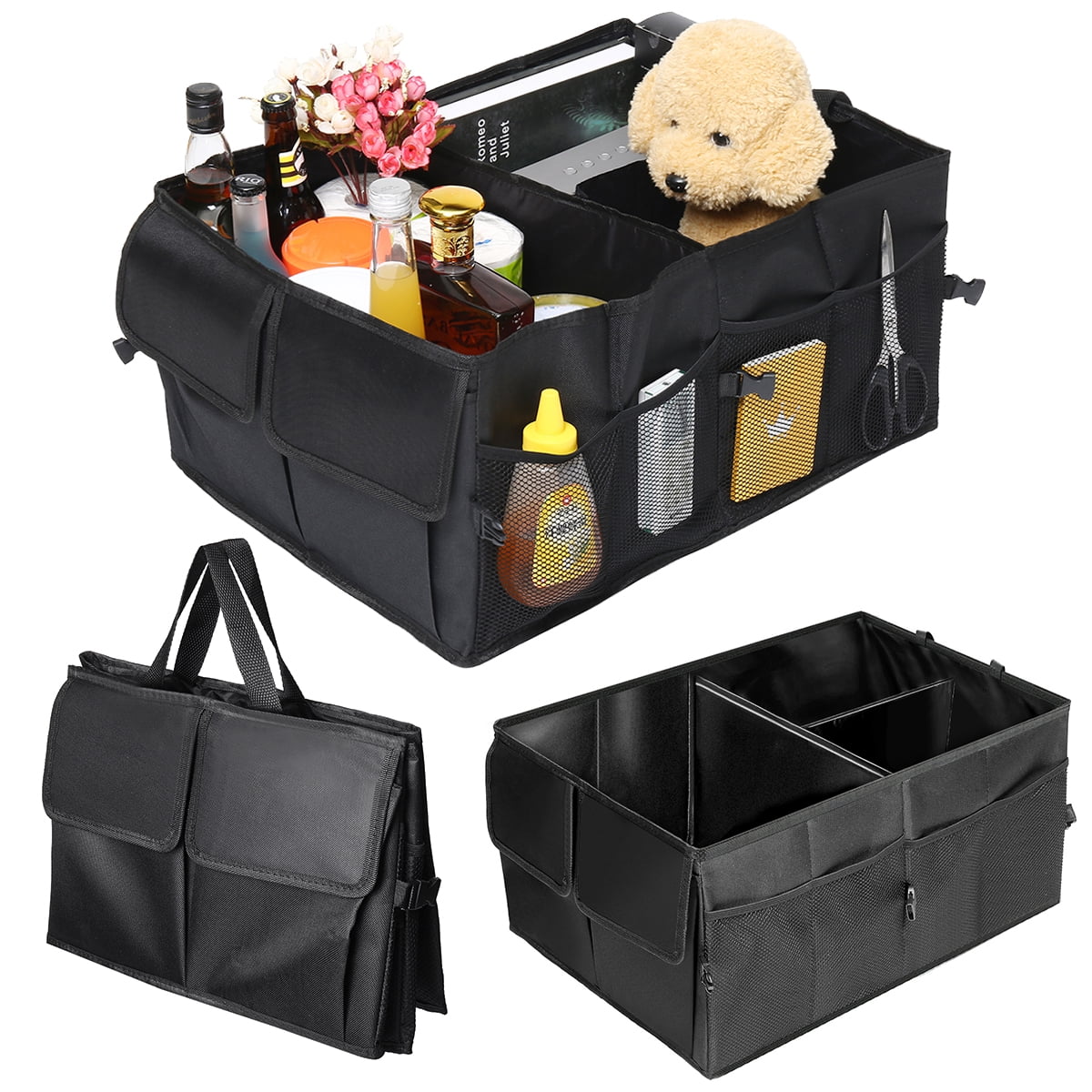 Grtsunsea Foldable Car Auto Back Rear Trunk Seat Big Storage Bag Pocket Organizer Hanger Holder