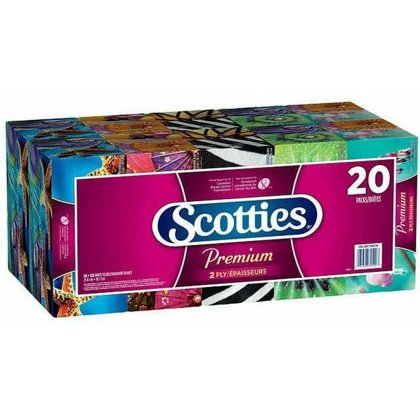 Scotties Premium Facial Tissues Pack Of 20 Boxes