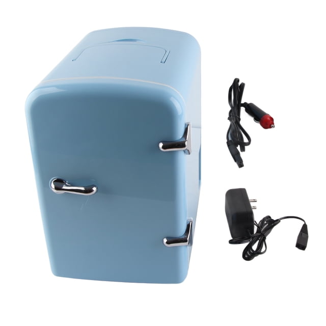 Mini refrigerador portátil de 4 litros, refrigerador personal, incluye enchufe para automóvil de 12 V CC para el cuidado de la piel y bebidas
