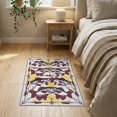 thumbnail image 3 of ODIKA 2'x3' Washable Throw Rug Fishing Bass Splash Lure Bold Outlined Reel Tackle Motif Fish Flowing Dynamic for Hallway, Study Room, Non-Slip Low Profile, Flatwoven, 3 of 7