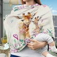 thumbnail image 3 of Renewold Giraffe Flower Beige Stretchy Baby Car Seat Cover for Baby, Nursing Breastfeeding Covers,Shopping Cart/High Chair/Stroller Covers,Infinity Scarf,Car Seat Canopies, 3 of 7
