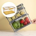 thumbnail image 3 of de alimentos Plástico Congelador Cajas de almacenamiento seguro Amarillo33.5x22.5x15.3 Gloria Tapas de contenedores de almacenamiento, 3 of 7