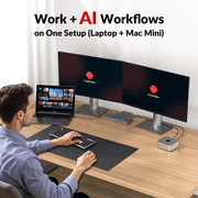 AV Access 8K KVM Switch 2 Monitors 2 Computers for Laptop & Desktop, 100W USB C Charge for Laptop, Ethernet, Docking Station Dual Monitor 8K@60Hz/4K@165Hz, 4xUSB 3.2, Audio, SD, Wired Remote Control(