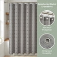 thumbnail image 2 of REGALWOVEN 3D Geometric Texture Shower Curtain Sets with Tassels for Bathroom Decor Grey 72"W x 72"L, 2 of 7