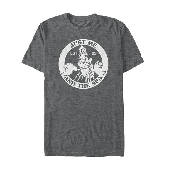 Men's The Little Mermaid Sebastian Human World Graphic Tee Charcoal Heather 2X Large