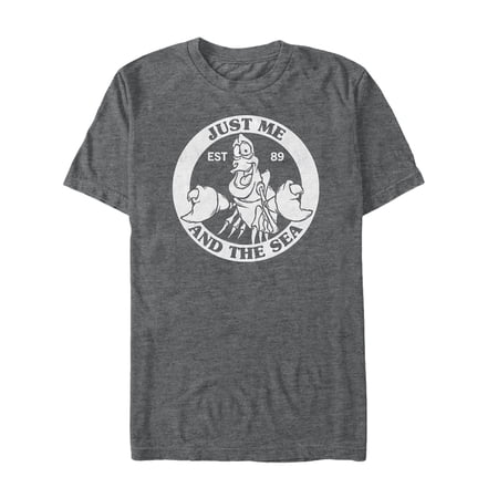 Men s The Little Mermaid Sebastian Human World Graphic Tee Charcoal Heather 2X Large