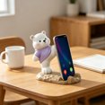 thumbnail image 5 of Virelaxpo Resin Phone Stand with Bear for Desk Home Office Video Calls and Entertainment Hands-Free Holder Decorative Ornament, 5 of 9