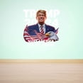 thumbnail image 3 of Make America White Again Bald Eagle American Flag Politicians Home Wall Art Sticker Designs Vinyl Stickers For Home House Walls Rooms Windows Bedroom Decoration Size (28x28 inch), 3 of 3