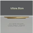 thumbnail image 3 of Next Glow Ultra Slim 5" LED Ceiling Light Fixture, 3000K Square, Dimmable Flush Mount Light, Brass, 3 of 9