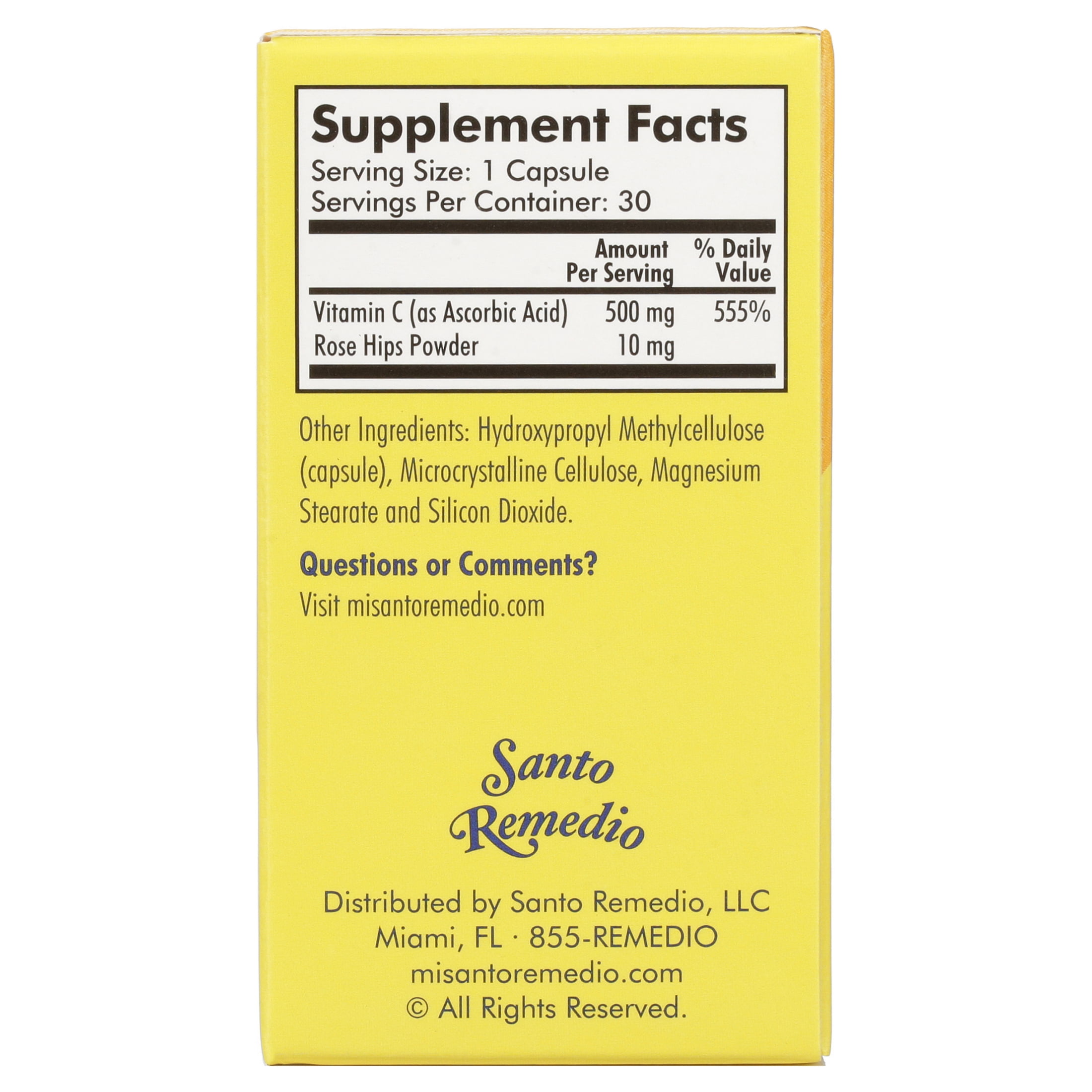 Santo Remedio Para El Apoyo Inmune Vitamin C Dietary Supplement Capsules 500 Mg 30 Ct Walmart Com Walmart Com Santo Remedio Para El Apoyo Inmune Vitamin C Dietary Supplement Capsules 500 Mg 30 Ct Walmart Com Walmart Com