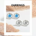 thumbnail image 6 of BNNG Crystal Stud Earrings For Women Ladies' Glamorous Rhinestone Ear Hoops Rose Love Pato Stone Earrings S925 Silver Needle Allergy Prevention Small Sea Heart Earrings Women'S Skeleton Ear Vines, 6 of 9