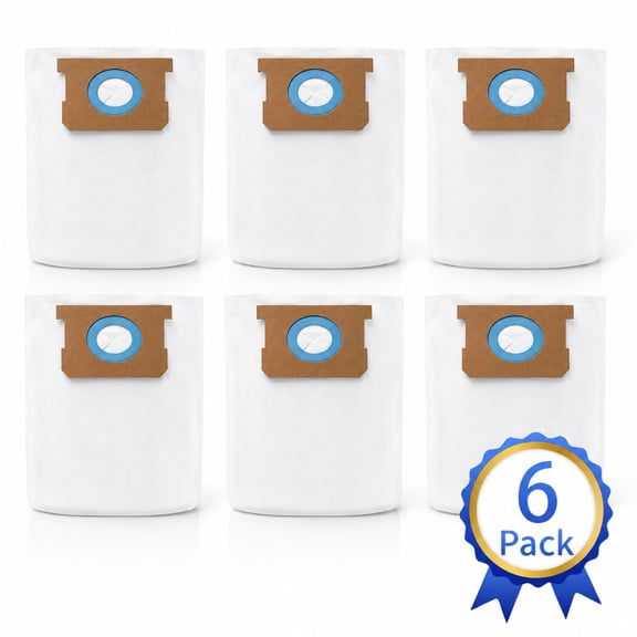 VDBS Standard Dust Bag,Compatible With Vacmaster 5-6 Gallon Wet/Dry Vacuum Cleaners,6 Pack
