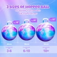 thumbnail image 3 of PLAYZAP Hopper Ball, Bouncy Ball with Handle for Kids, 20-inch Hippity Hoppity Hop Bounce Ball Toys, Sit and Bouncing Ball with Pump, Boys Girls Jumping Hopping Ball Gifts - Purple Cloud, 3 of 11