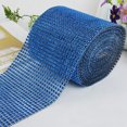 thumbnail image 2 of SHISUYAN Dark Blue Sparkling Rhinestone Ribbon for Wedding Cake Decoration Easy to Cut PP Material 1 Yard x 4.7", 2 of 3