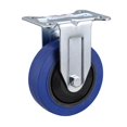 thumbnail image 1 of Rueda Fija PROJEX 10 cm Goma Blanda Azul Capacidad 120 kg, 1 of 1