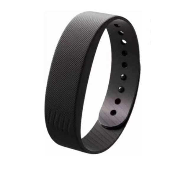 A Waterproof Alarm Bracelet Designed Specifically for Heavy Sleepers—Featuring Magnetic Charging, Silent Vibration, and Step Tracking—Black