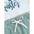 thumbnail image 6 of Gupgi 0-18M Baby Boy 1st Easter Outfit Letter Print Short Sleeve T-Shirt with Bunny Pattern Long Pants, 6 of 7