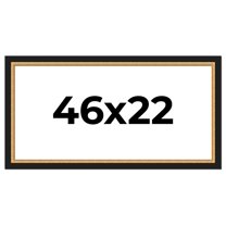 46x22 Frame Gold Real Wood Picture Frame Width 2.25 Inches | Interior Frame Depth 0.5 Inches |