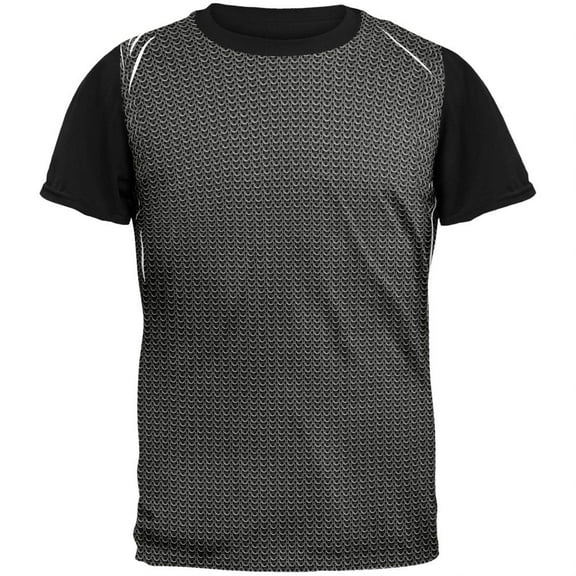Halloween Chainmail Costume Adult Black Back T-Shirt - Large