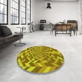 thumbnail image 3 of Ahgly Company Indoor Square Patterned Dark Bisque Brown Area Rugs, 7' Square, 3 of 6