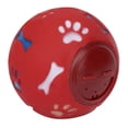 thumbnail image 2 of Pelota de comida para fugas de perros, multifunción, alimentación lenta, para perros, 11 cm de diámetro, color rojo, 2 of 12